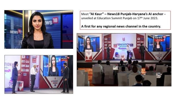 News18 Punjab/Haryana Becomes First Regional Channel to introduce an AI Anchor