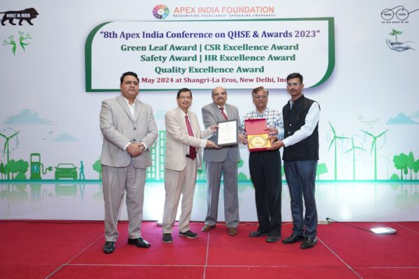 EDITOR’S SYNOPSIS  Ambuja Cements Bhatapara plant receives Apex India Green Leaf Platinum Award 2023 for Environmental Excellence, for its implementation of various environmental practices. Ambuja Cements Roorkee plant receives Apex India Green Leaf Gold Award 2023 for Environmental Excellence, to mark its water stewardship initiatives. Bengaluru, 3 June 2024: Ambuja Cements, the cement and building material company of the diversified Adani Portfolio, receives the environment excellence Platinum and Gold Awards for its Bhatapara and Roorkee plants, respectively at the 8th Apex India Excellence Awards. Ambuja Cements’ Bhatapara plant has been recognised for its deployment of green energy solutions including solar power, as well as Waste Heat Recovery System (WHRS), which collectively contribute to about 30% of its power utilisation. The plant is also 8-times water positive, making it a prime example for water conservation. For these best practices, it has been bestowed the Apex India Green Leaf Platinum Award 2023 for Environmental Excellence. Meanwhile, the Ambuja Cements’ Roorkee plant has been feted with the Apex India Green Leaf Gold Award 2023 for Environmental Excellence owing to its promotion of efficient water use and conservation practices, through which it has reduced its water consumption by a staggering 33%. Mr. Ajay Kapur, CEO – Cement Business, Adani Group, said, “These accolades are a recognition of our relentless pursuit of operational excellence through constant improvements in efficiencies, as well as our unmoving focus on environmental stewardship through the facilitation of the most innovative green technologies. Our product portfolio of more than 85% blended green cement is complemented by these diligent efforts at our manufacturing plants.” These awards highlight Ambuja Cements’ leadership position in sustainability efforts which have resulted in the Company becoming 11x water positive and 8x plastic negative.