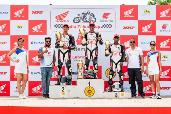 Double win for Mohsin Paramban in 2024 IDEMITSU Honda India Talent Cup NSF250R Round 2 in Chennai