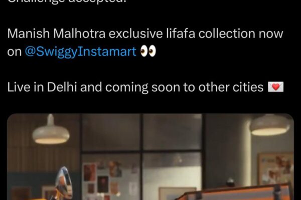 Swiggy Instamart Teams Up with Manish Malhotra for New Ad
