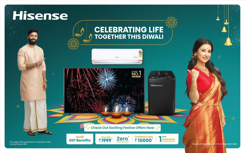 Hisense India Premieres Diwali TVC Featuring Monami Ghosh and Ashwin Kumar