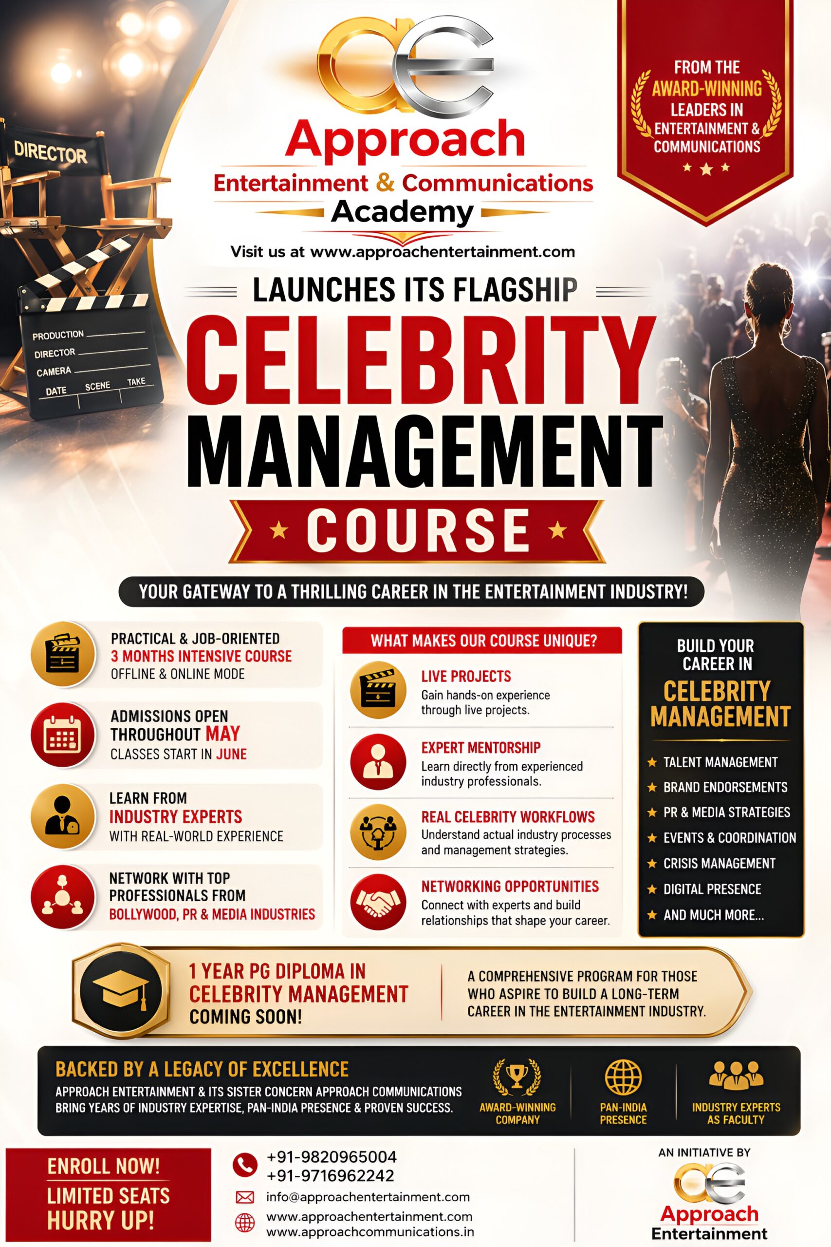 Approach Entertainment celebrity management course launch