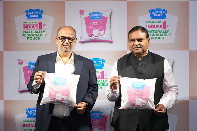 Mother Dairy naturally degradable milk pouch
