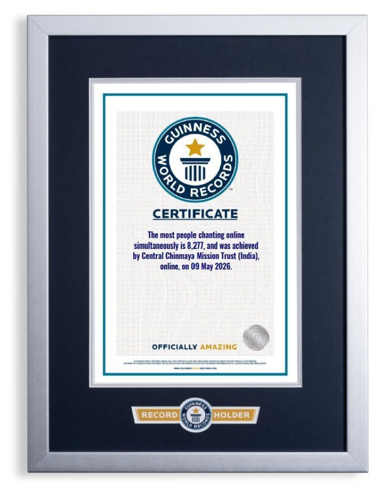 Chinmaya Mission Sets Guinness World Record for Largest Online Bhagavad Gita Chanting 