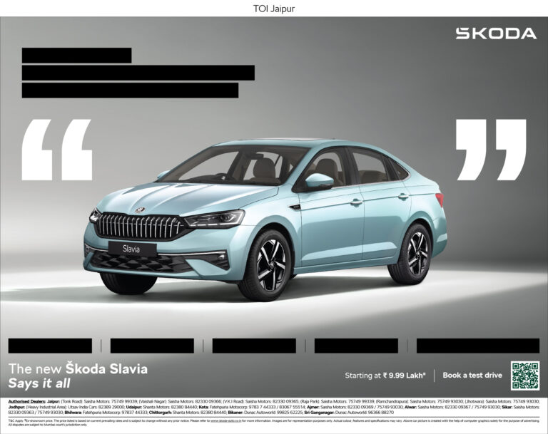 Škoda Auto India and BBH India bring the new Škoda Slavia’s ‘Says It All.’ campaign to life